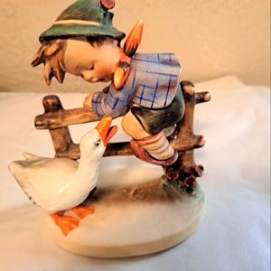 Goebel Hummel Barnyard Hero TMK2 boy w goose excellent!